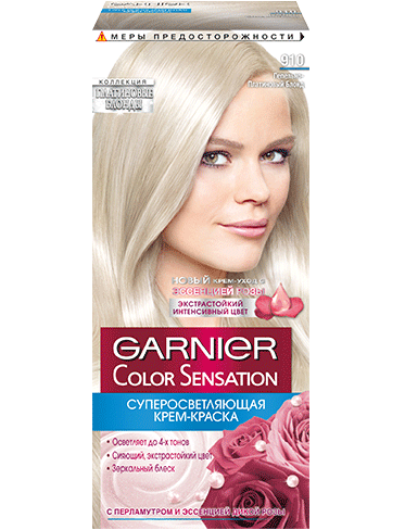 Краска для волос Garnier Color Sensation 910 Пепельно-серебристый блонд